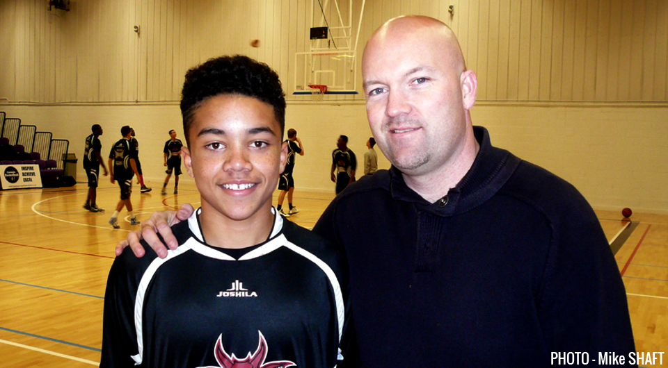 BBL legend Jason Swaine with his son Eisley who plays for Bradford Dragons